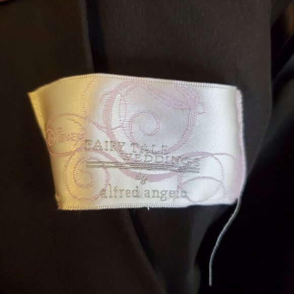 Disney Fairy Tale Weddings Dress Small‎ Formal Alfred Angelo Black Lace Chiffon - Picture 3 of 10